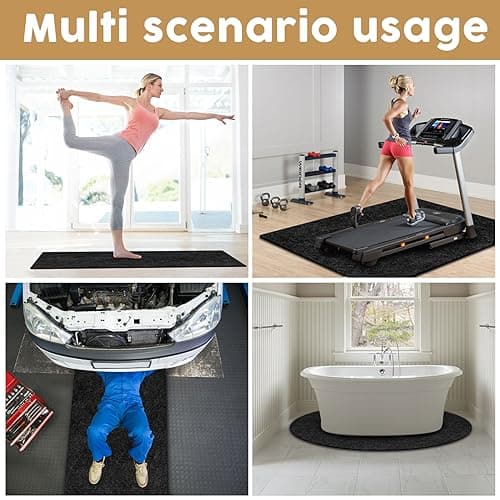 80 Inch Dia Round Hot Tub Mat, Large Washable Above Ground Protector Pad Water Absorb with Slip-Proof Backing, Portable Spa Pool Accessories for Outdoor Indoor Hot Tubs Protect from Wear (80“ Round)