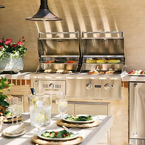 Coyote 50-Inch Built-in Natural Gas/Charcoal Dual Fuel Hybrid Grill - C1HY50NG