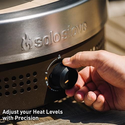 Solo Stove Pi Prime - Gas Pizza Oven with Cordierite Stone Cooking Surface - Demi-Dome Design - Wide-Mouthed Opening - Stainless Steel