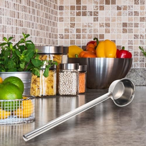DOITOOL Long Handle Ladle - Stainless Steel Soup & Water Scoop - Multi-Purpose Canning & Garden Watering - 55x6.2 cm