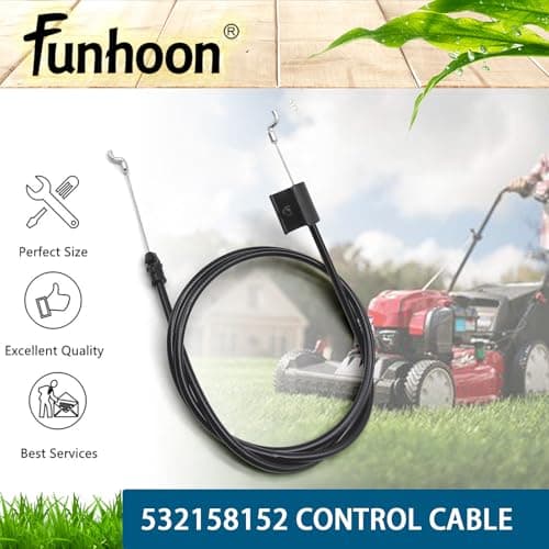 158152 Engine Zone Control Cable for Craftsman Poulan Pro Husqvarna Push Walk-Behind Lawn Mower Throttle Cable Replacement 532158152 582991501