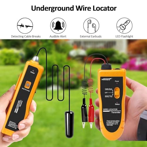 Underground Wire Locator Upgrade, RockyMars Cable Tester for Invisible Fence for Dogs, Circuit Breaker Finder, Electric Fence Wire Tracer, Wire Break Locator, etc.