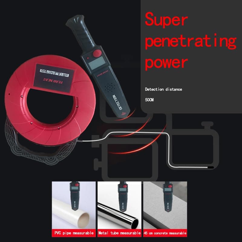 Pipe Locators, Water Pipe Blockage Detector for PVC/Plastic/Metal Underground Pipeline Blocking Clogging Finder Sewer Wall Scanner Plumbing Tools 30M