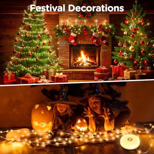 OGERY Camping String Lights, 4 in 1 Quick Storage 32.8FT Rechargeable Tent Lights String with 8 Lighting Modes, Hanging Waterproof Portable LED Lamp for Outdoor Patio Awning Garden Party Essentials