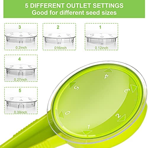 8 Pack Sowing Seed Dispenser Seeder Sower Planter Set, Handheld Mini Seedlings Dibber and Widger Garden Hand Tool, Ideal Gardening Tools for Small Seeds of Flowers, Vegetables