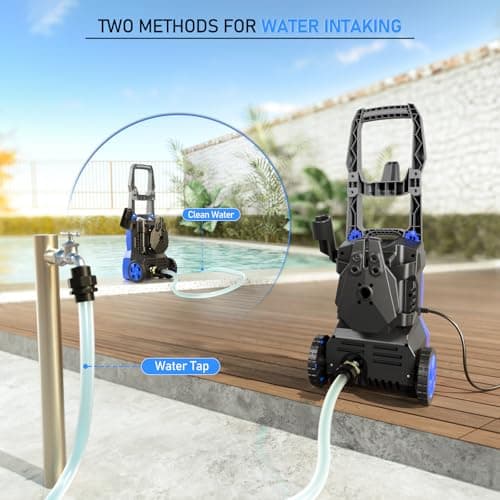 4800PSImax 3.2GPM Pressure Washer Powered - Electric Power Washer for Cars Washing with 25FT Pressure Hose, Blue