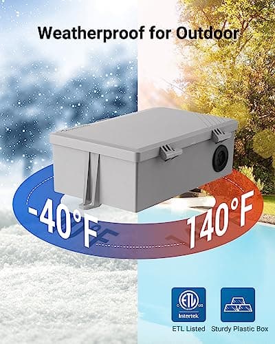 DEWENWILS Pool Pump Timer, Digital Timer Box, 2HP 40A 120-277 VAC, 7-Day 20 ON/Off Programmable Timer Switch for Water Heater, Pool Pump, SPA, Motor, ETL Listed Gray