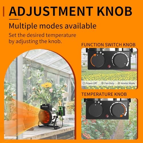 Buyplus Outdoor Heaters for Patio, 1500W Portable Space Heater with 3S Fast Heating, Overheat Protection, Electric Space Heater for Outdoor Indoor Use, Garage, Office, Bedroom, Greenhouse, Patio