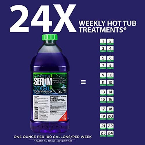 A Weekly Maintenance Hot Tub Cleaner/Clarifier/Conditioner/Softener All-in-One 2 Liter (24 Weekly doses), Inflatable Hot Tub Chemicals for Complete Hot Tub Treatment