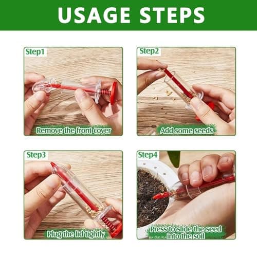 10 PCS Mini Seed Spreader, 2025 New Mini Sowing Seed Dispenser, Seed Planter Tool, Manual Seedlings Dibber and Widger Set, Small Seed Spreader with Seedlings Dibber Widger for Spreaders