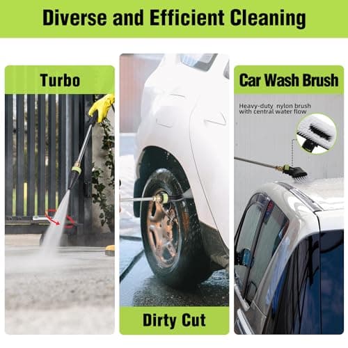 Electric Pressure Washer, 4500PSI 2.7GPM Electric Power Washer with Foam Cannon, 4 Nozzles, 35FT Power Cord, 25FT Hose, Turbo, Dirty Cut, Brush, Pressure Washer for Cars
