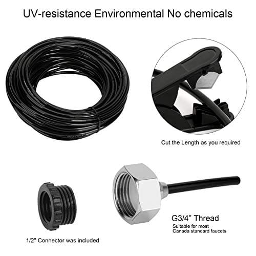 Misting Cooling System, DIY 33FT(10M) Misting Line +10 Brass Mist Nozzles+ a Brass Connector(3/4'') Outdoor Mister System for Patio Waterpark Garden Trampoline Greenhouse