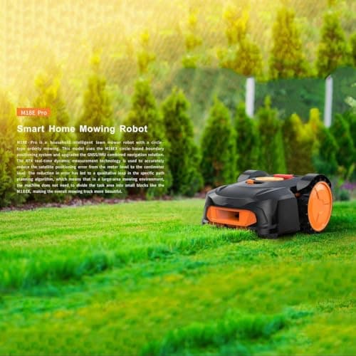 Robot Lawn Mower NO Wire - 3/4 Acre, Full Band RTK+4-Eye Vision Robotic Lawnmower, Automatic Mapping, 30 Multi-Zone Management, Accurate Obstacle Avoidance, Intelligent Anti-Theft.