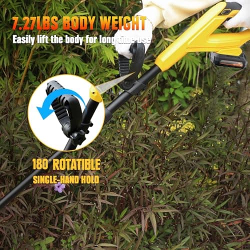 Cordless Edger Lawn Tool Compatible with Dewalt 20V Max Battery, Electric Battery-Powered Edger/Trencher (Tool ONLY) 9’’Blade, 3 Position Adjustable Depth for Landscaping, Driveways, Borders