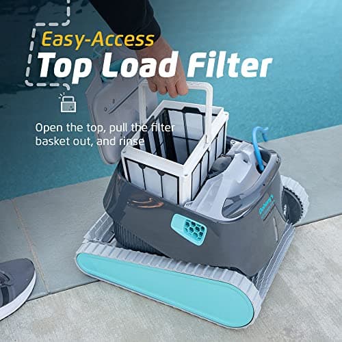Dolphin Advantage Ultra Automatic Robotic Pool Vacuum Cleaner, Wall Climbing, Waterline Scrubber Brush, Top Load Filter, Ideal for In-Ground Pool Types Upto 50 FT in Length