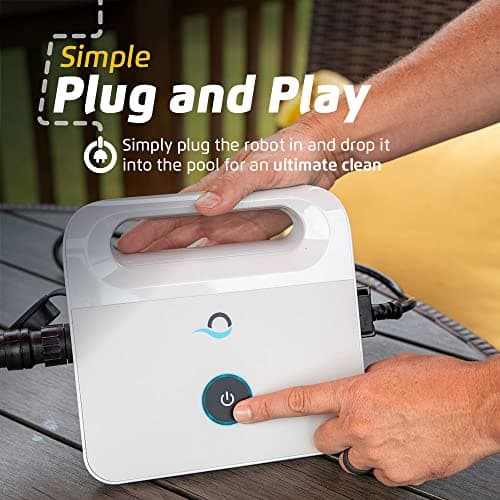 Dolphin (2024 Model) E10 Automatic Robotic Pool Vacuum Cleaner, Active Scrubber Brush, Top Load Filters Access, Ideal for Above-Ground Pools up to 30 FT in Length