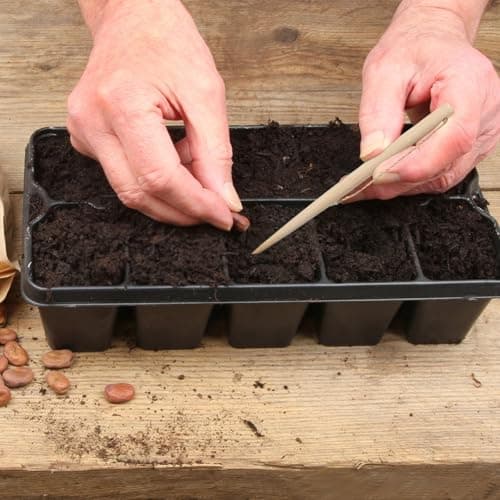 Wooden Plant Spacing Ruler with Holes - Folding Interval Ruler & Seeding Template for Precise Planting, Gardening Tool for Vegetable Gardens, Includes Dibber & Spacer for Accurate Seed Placement (1)