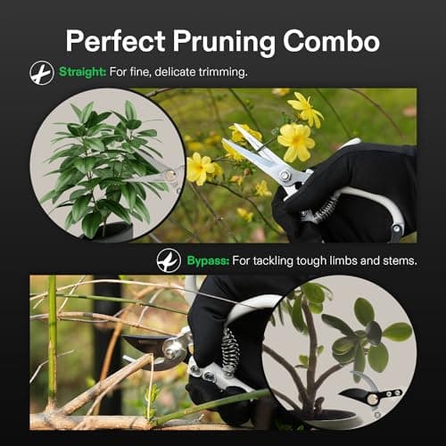VIVOSUN Pruning Shears for Gardening, Lightweight Plant Pruners for Gardening, Garden Scissors for Cutting Flowers, Trimming Branches, Indoor Plant Scissors, Stylish Garden Gifts for Women