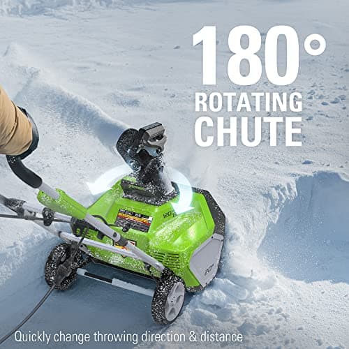 Greenworks 13 Amp 20-Inch Corded Snow Blower, 2600502