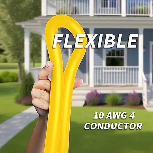 50FT 30 Amp Generator Extension Cord 4 Prong, NEMA L14-30P/L14-30R 10 Gauge STW 125/250V Twist Lock Generator Cord Heavy Duty, Yellow ETL Listed