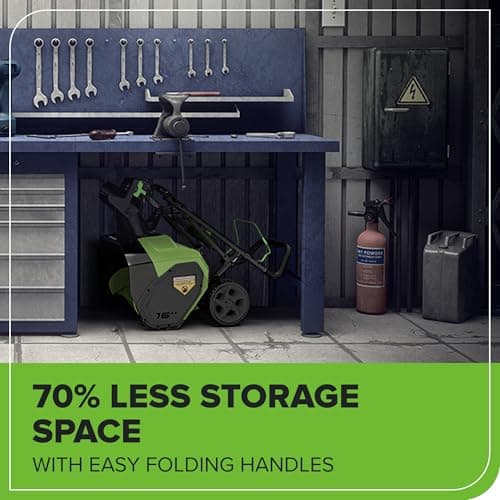 Greenworks 40V (75+ Compatible Tools) 16” Cordless Snow Blower, 5.0Ah Battery and Charger Included, SN40B410