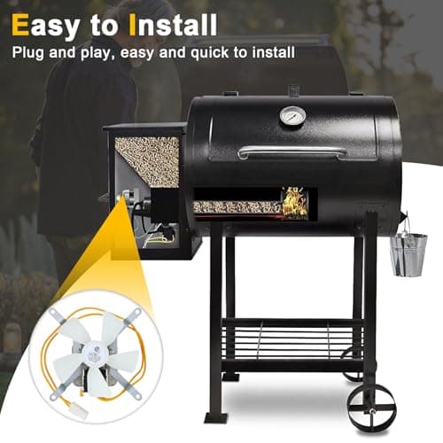 Grill Induction Fan Motor Replacement for Traeger, Pit Boss, Camp Chef Wood, Sam's Club, Z Grills Pellet Grills, AC120V 60Hz Pellet Grills Combustion Fan