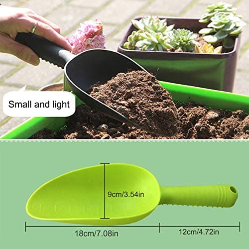 Ewer 4 Pack Plastic Garden Shovel,Garden Scooper Shovel,Plant Hand Shovel Trowels with Scale,Small Shovels for Gardening Kids Soil Transplanting Weeding Digging Planting,Multicolor,122616EIU8SQE