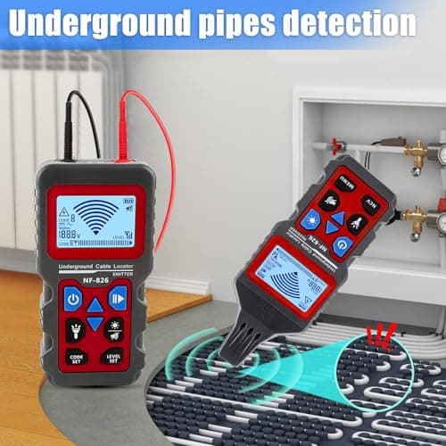 NOYAFA NF-826 Underground Cable Tester Locator Circuit Tracer Metal Pipe Detector Wire Tracker Tool Detects Wall\Underground Wires, Cables, Water and Gas Pipeline Paths