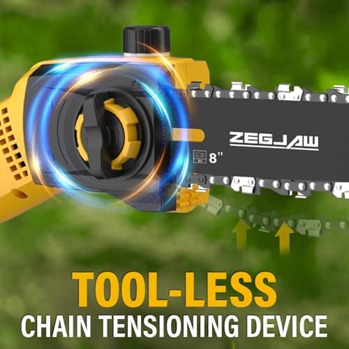 Pole Saw Corded, 6 Amp 8 Inch Pole Saws for Tree Trimming, Electric Pole Saw with 13 Feet Height Reach, Tool-free Installation