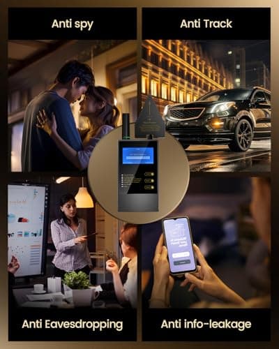 Hidden Camera Detector, GPS Tracker Detector, Hidden Bug Sweeper Detector for Hotel, Airbnb, Travel