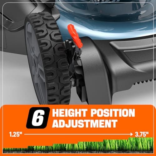 SENIX 144 cc Gas Lawn Mower, 21 inch 2-in-1 Push with Mulching and Side Discharge, 4-Cycle Engine, 6 Position Cutting Height Adjustment for Yard and Garden (LSPG-L6)