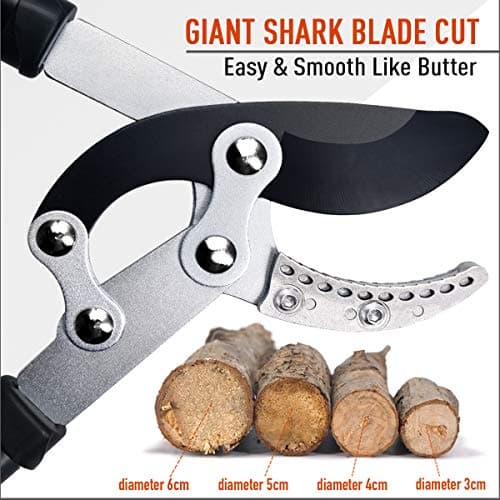 JARDINEER Garden Loppers Pruners Set, Include 30" Anvil Loppers for Tree Trimming Heavy Duty with 2" Cutting Capacity, Bypass Pruning Shear and Spare Loppers Blade