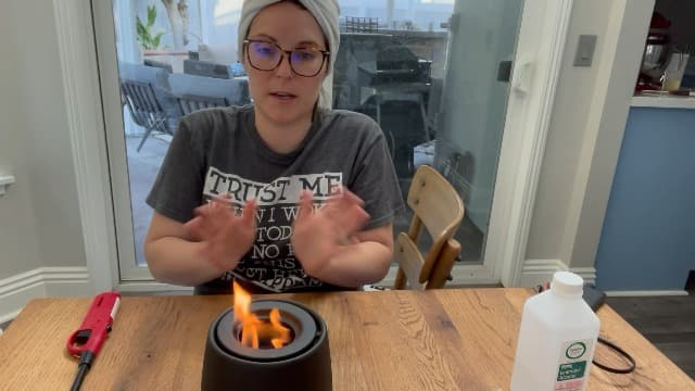 Ceramic Tabletop Fire Pit, Portable Ethanol Fire Bowl, Mini Rubbing Alcohol Fireplace Table Top Fire Pit Bowl Long Burning Smokeless Housewarming Gift with Indoor & Outdoor & Garden