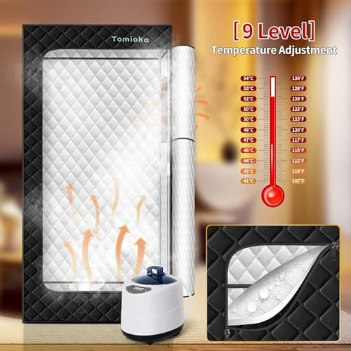 Sauna Box, Portable Steam Sauna for Body Relaxation, Portable Sauna for Home, Personal SPA Steam Sauna with 3L /1500W Steamer, 9 Levels Temp Control, Full Body Sauna Tent for Spa,Indoor,Outdoor