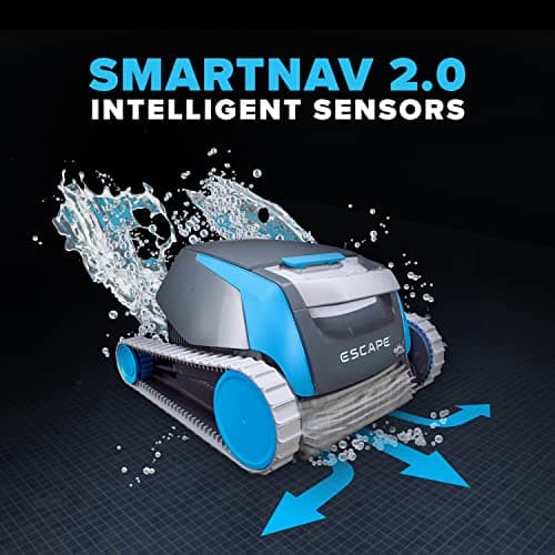 Dolphin Escape Robotic Pool Cleaner (2024 Model) — Massive Top-Loading Filter, Dual Motors, HyperBrush, HyperGrip Tracks, Smart Navigation — for Above Ground & In-Ground Pools up to 33ft
