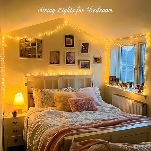 JMEXSUSS 168FT 600 LED String Lights Outdoor Indoor Christmas String Lights Plug in Warm White Tree Lights for Outside Bedroom Wedding Party Holiday Spring Decorations