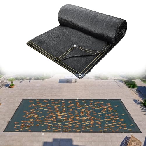 Pool Net Cover,20 x 40 FT Leaf Net Pool Cover with Grommets and Ropes,Mesh Pool Cover for Leaves or Rectangle Swimming Pool Leaf Net Cover