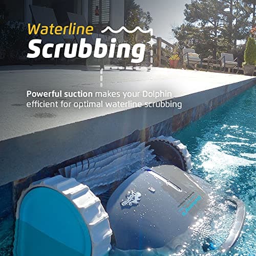 Dolphin Advantage Ultra Automatic Robotic Pool Vacuum Cleaner, Wall Climbing, Waterline Scrubber Brush, Top Load Filter, Ideal for In-Ground Pool Types Upto 50 FT in Length