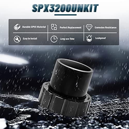SPX3200UNKIT Union Connector Replacement Kit for Hayward Tristar, Northstar, EcoStar Pumps, SwimClear Cartridge Filter & Universal H-Series Low Nox Heater, for Hayward Pool Heater Parts - 2 Pack