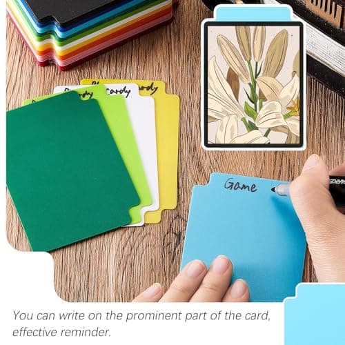 Trading Card Dividers Multicolor Card Page Dividers Frosted Plastic Separator with Tabs for Games Sports, 2.7 x 3.8 Inches(50 Pieces)