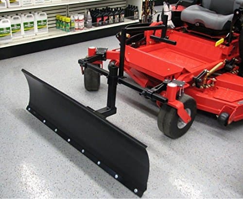 4 ft Wide Zero Turn Snowplow Kit with Manual Adjustment for Quick & Efficient Snow Removal.
