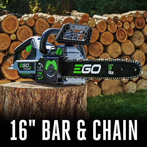 EGO Power+ CS1611 16-Inch 56V Lithium-ion Cordless Chainsaw - Battery and Charger Included, Black
