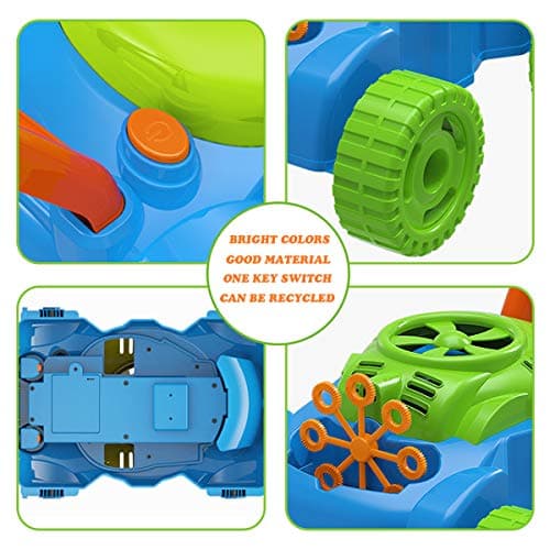 Lydaz Bubble Lawn Mower for Toddlers 1-3, Outdoor Bubble Blower Machine for 1 Year Old Boys Toy Gifts, Kids Easter Push Summer Outside Garden Toys, Birthday Gifts for Preschool Baby Boys Age 1 2 3