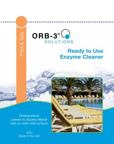 A011-J5R-1Qspry Ready-to-Use Enzyme Cleaner Spray Bottle for Pools, 1-Quart, Translucent light yellow liquid