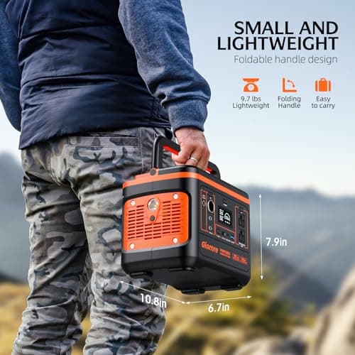 Portable Power Station, 297Wh Backup Lithium Battery Generator with 600W AC Output and 100W Fast Charging, Solar Generator for Outdoors Camping, Travel Emergency, Home Blackout