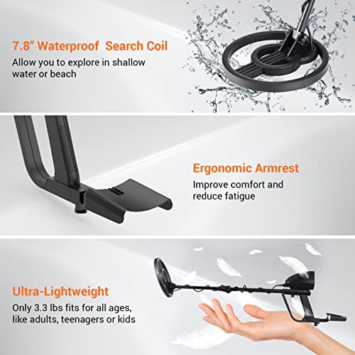 ENGiNDOT Metal Detector 3 Modes for Adults and Kids High Accuracy with LCD Display, 3 Audio Tone, DISC Mode, Waterproof Coil, Carrying Case