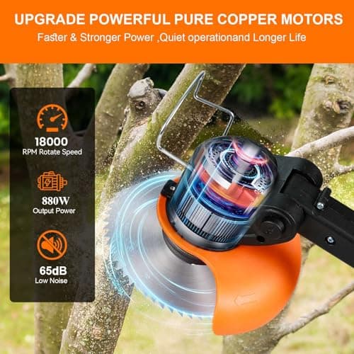 Weed Wacker Cordless,24v Electric Weed Eater Battery Powered,3 in 1 Lightweight Grass Trimmer with 2 4.0 Ah Batteries & Charger, Height Adjustable Wheeled Brush Cutter for Women,Lawn Care,Garden,Yard