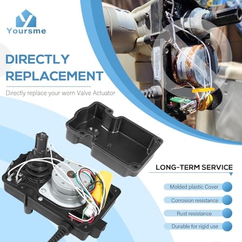 Yoursme CVA-24T Valve Actuator Replacement Part for Pentair 263045 Valve Actuator, 24 Volt AC 180 Degree Rotation, 25 Feet Cable, for 2 or 3 Port Valves, Compatible with All 24VAC Control Systems