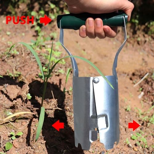 Bulb Planter Tool,Garden Bulb Planter,4 Inches Depth Mark,Bulb Transplanter Tool,Soil Release for Digging,Refilling Hole, Depth Marker, for Planting Tulips, Daffodils, Dahlias and More