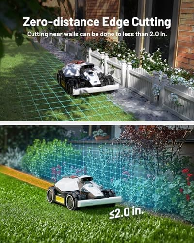 LUBA Mini AWD 1500 Robot Lawn Mower with 4G, Reception 0.37 Acre, Max. 0.45 Acre, All-Wheel-Drive for 80% Slope UltraSense AI Vision+RTK Auto-Mapping, Cutting Height 0.8"-2.6"